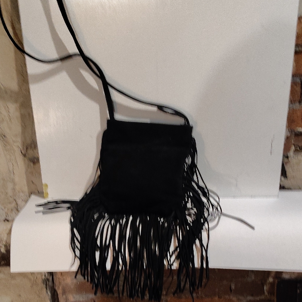 Black Fringe Crossbody Bag - Women